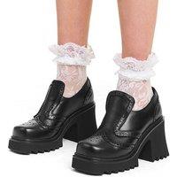 Lamoda Women's Good Evening Black Chunky Platform Shoes Classic Comfortable Stylish | Size: 6