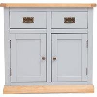 Cabinet Bits Bomporto Light Grey 2 Drawer 2 Door Sideboard Brass Drop Handle