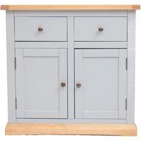Cabinet Bits Bomporto Light Grey 2 Drawer 2 Door Sideboard Brass Knob