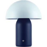 Happy Homewares Modern Rechargeable Mushroom Table Lamp with Touch Dimmer Button in Midnight | Size: 10 inches