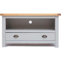 Cabinet Bits Argenta Light Grey 1 Drawer TV Cabinet Brass Cup Handle