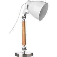 Orsina Table Lamp with UK Plug, Easy to Assemble Bedside Light Table, Adjustable Head Lamp for Living Room Table in Natural