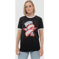 Mary J Blige Americana Ringer T-Shirt in Black | Size: XL