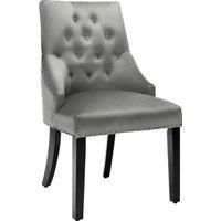 Modern Button-Tufted Dining Chair Upholstered Side Chair with Nail head Trim