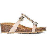 Dune London Women's 'Kaleidoscopes' Leather Sandals in Ecru | Size: 3
