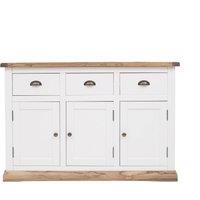 Cabinet Bits Tropea Off-White 3 Drawer 3 Door Sideboard Brass Cup Handle
