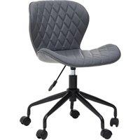 Orsina Comfortable Design Black Armless Home Office Chair, Ergonomic Work From Home Chair, Movable Sleek Chair in Grey