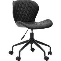 Orsina Comfortable Design Black Armless Home Office Chair, Ergonomic Work From Home Chair, Movable Sleek Chair