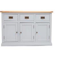 Cabinet Bits Loreo Light Grey 3 Drawer 3 Door Sideboard Brass Drop Handle