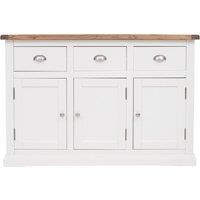 Cabinet Bits Cosenza Off-White 3 Drawer 3 Door Sideboard Chrome Cup Handle