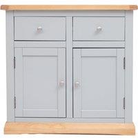 Cabinet Bits Bomporto Light Grey 2 Drawer 2 Door Sideboard Chrome Knob
