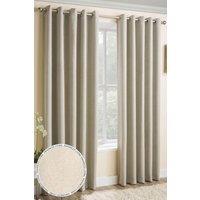 Enhanced Living 'Vogue' Cream Eyelet Thermal Noise Reducing Dim Out Curtains Pair | Size: 229 cm width x 183 cm drop
