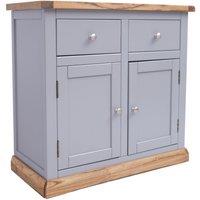 Cabinet Bits Biccari Grey 2 Drawer 2 Door Sideboard Chrome Knob