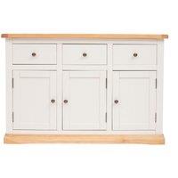 Cabinet Bits Trevi Off-White 3 Drawer 3 Door Sideboard Brass Knob