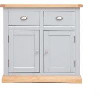 Cabinet Bits Bomporto Light Grey 2 Drawer 2 Door Sideboard Chrome Cup Handle