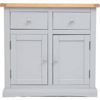 Cabinet Bits Loreo Light Grey 2 Drawer 2 Door Sideboard Chrome Knob