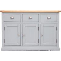 Cabinet Bits Loreo Light Grey 3 Drawer 3 Door Sideboard Chrome Cup Handle