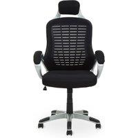 Orsina Comfortable Black & Silver Home Office Chair, Ergonomic Work From Home Chair, Movable Ergonomic Chair