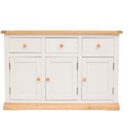 Cabinet Bits Trevi Off-White 3 Drawer 3 Door Sideboard Wood Knob