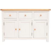 Cabinet Bits Maggiori Off-White 3 Drawer 3 Door Sideboard Wood Knob