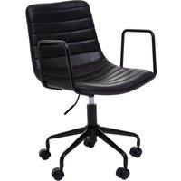 Orsina Comfortable Grey Home Office Chair, Ergonomic Work From Office Chair, Movable Ergonomic Chair For Bedroom in Black