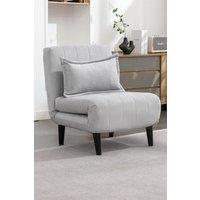More4Homes Harper 1 Seater Folding Clic Clac Fabric Lounge Futon Sofa Bed in Grey