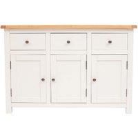 Cabinet Bits Maggiori Off-White 3 Drawer 3 Door Sideboard Brass Knob