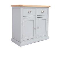 Cabinet Bits Loreo Light Grey 2 Drawer 2 Door Sideboard Chrome Cup Handle