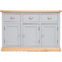 Cabinet Bits Bomporto Light Grey 3 Drawer 3 Door Sideboard Chrome Cup Handle