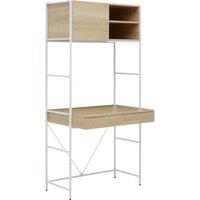 Orsina Stable Natural Oak Shelf Unit, Sleek & Versatile Narrow Shelving Unit, Easily Maintained Work Space