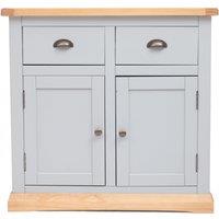Cabinet Bits Bomporto Light Grey 2 Drawer 2 Door Sideboard Brass Cup Handle