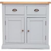 Cabinet Bits Loreo Light Grey 2 Drawer 2 Door Sideboard Brass Cup Handle