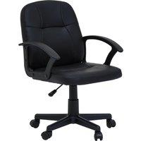 Orsina Comfortable Black Small Home Office Chair, Ergonomic Work From Home Chair, Movable Ergonomic Office Chair