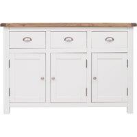 Cabinet Bits Lovere Off-White 3 Drawer 3 Door Sideboard Chrome Cup Handle