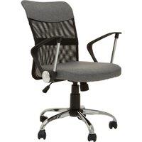 Orsina Home Office Chair With Chrome Arms in Grey
