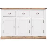 Cabinet Bits Tropea Off-White 3 Drawer 3 Door Sideboard Chrome Cup Handle