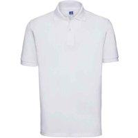 Russell Men's Classic Cotton Pique Polo Shirt in White | Size: XS