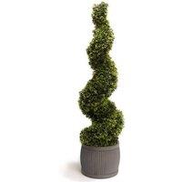 Artificial Topiary Grass Spiral Swirl Bush 120cm