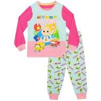 Cocomelon Girl's Playtime Long Sleeve Pyjamas in Pink | Size: 2-3 Years