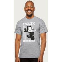 Felix The Cat Men's Leaning T-Shirt in Mid Grey | Size: Small