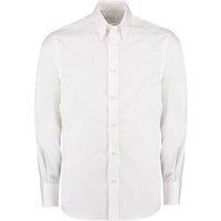Kustom Kit Men's Oxford Tailored Long-Sleeved Shirt in White | Size: 15 inches