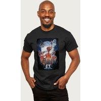 E.T. the Extra-Terrestrial Men's ET Cinematic Poster Montage T-Shirt in Black | Size: 2XL