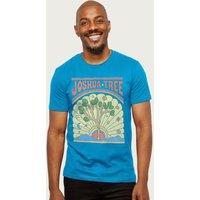 US National Parks Men's Joshua Tree T-Shirt in Bright Blue | Size: Small