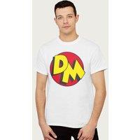 Danger Mouse Men's Initials Logo T-Shirt in White | Size: 2XL