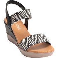 IVACHY Women's Braided Simple Chic- Elastic Street - Fashion Sandals in Black | Size: 6