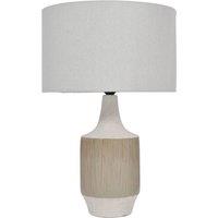 Porcelain Reeds Lamp With Shade - E27 60W