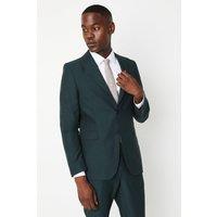 Burton Men's Dark Green Slim Fit Suit Jacket | Size: 38R