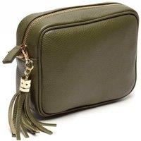 Elie Beaumont Women's Crossbody Tassel Bag in Olive