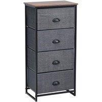 Costway 4-Drawer Fabric Dresser Metal Frame Chest of Drawers Nightstand