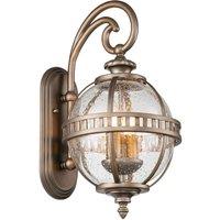Netlighting Kichler Halleron Outdoor Wall Lantern Burnished Bronze IP44 in Brown